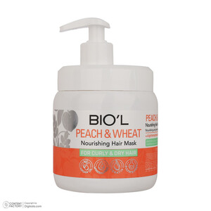 ماسک تقویت کننده مو بیول مدل Peach And Wheat مناسب برای موهای فر و خشک حجم 500 میلی لیتر