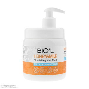 ماسک تقویت کننده مو بیول مدل HONEY &amp; MILK مناسب برای موهای خشک و آسیب دیده حجم 500 میلی لیتر
