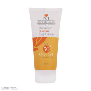 کرم ضدآفتاب رنگی مدیلن SPF50، مناسب پوست‌های خشک، حجم 50 میلی‌لیتر
