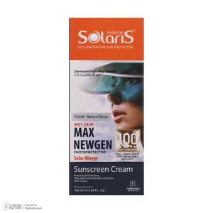 کرم ضدآفتاب رنگی آردن سولاریس SPF100 مدل Max Newgen، مناسب پوست‌های حساس، حجم 100 میلی‌لیتر