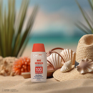 کرم ضدآفتاب رنگی آردن سولاریس SPF100 مدل Max Newgen، مناسب پوست‌های حساس، حجم 100 میلی‌لیتر