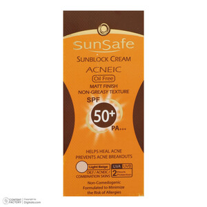 کرم ضدآفتاب و آنتی‌آکنه رنگی سان‌سیف مدل SPF50، مناسب پوست‌های چرب، حجم 50 میلی‌لیتر