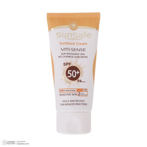 کرم ضد آفتاب رنگی سان سیف SPF 50 مدل Viti-Sense-02 ‌مناسب پوست‌های حساس حجم 50 میلی لیتر