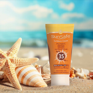 کرم ضدآفتاب و آنتی‌آکنه رنگی سان‌سیف مدل SPF35، مناسب پوست‌های چرب، حجم 50 میلی‌لیتر