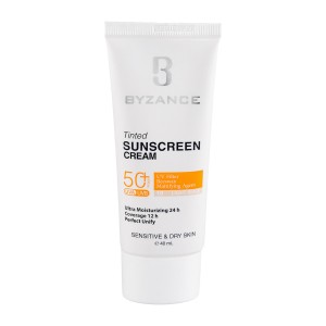 کرم ضد آفتاب رنگی بیزانس SPF 50 مدل 10 مناسب پوست های خشک و حساس حجم 40 میلی لیتر
