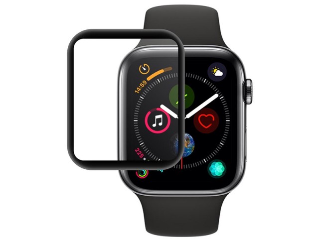 محافظ صفحه نمایش تمام چسب کوتچی مدل C2216-40 4D iWatch Glass مناسب برای ساعت هوشمند اپل واچ 40mm