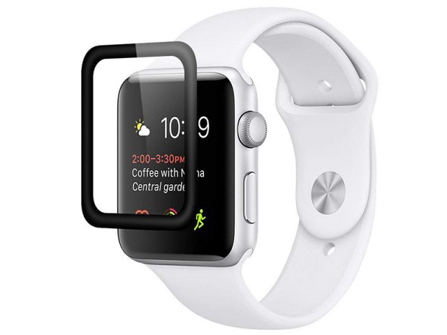 محافظ صفحه نمایش تمام چسب کوتچی مدل C2216-44 4D iWatch Glass مناسب برای ساعت هوشمند اپل واچ 44mm