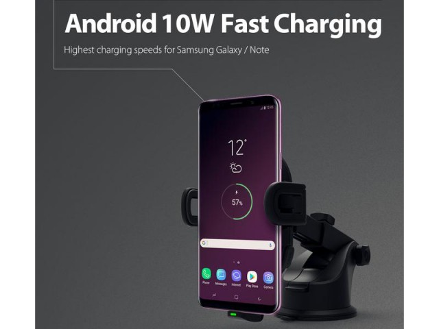 پایه نگهدارنده و شارژ وایرلس گوشی موبایل راو پاور مدل RP-SH010 Wireless Charging Car Holder