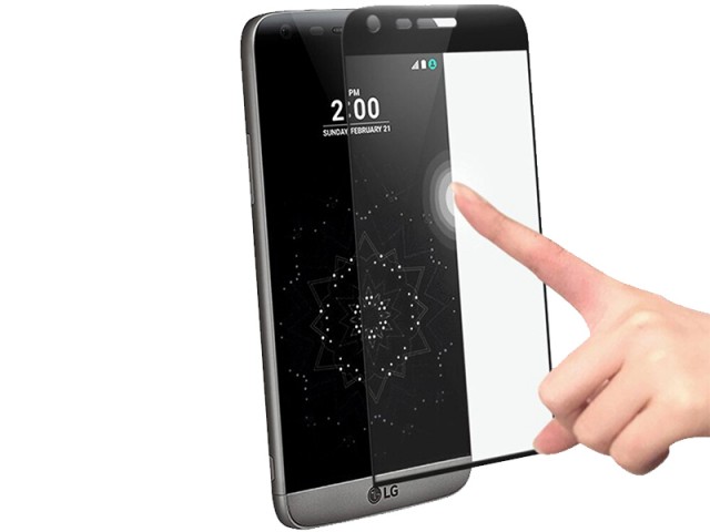محافظ صفحه نمايش تمام چسب مدل Full Cover 4D Glass مناسب برای گوشی موبايل ال جی G5