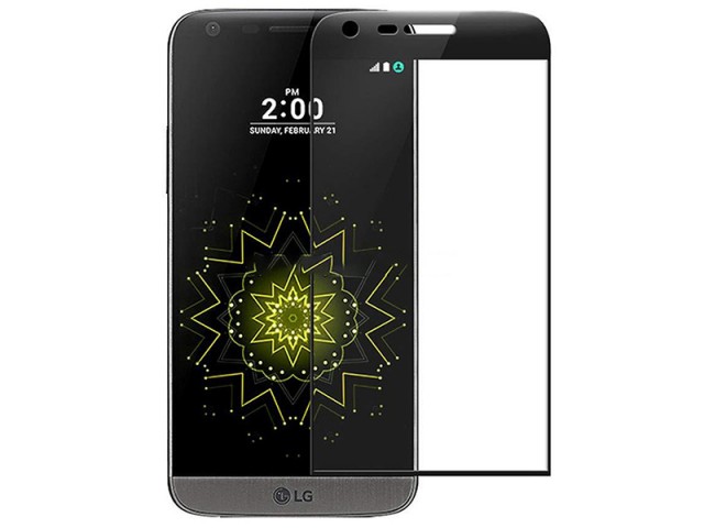 محافظ صفحه نمايش تمام چسب مدل Full Cover 4D Glass مناسب برای گوشی موبايل ال جی G5