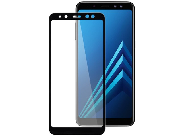 محافظ صفحه نمايش تمام چسب کوکوک مدل 4D Rounded Edges مناسب برای گوشی موبايل سامسونگ A8 Plus