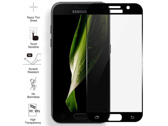 محافظ صفحه نمايش تمام چسب کوکوک مدل 4D Rounded Edges مناسب برای گوشی موبايل سامسونگ A7 2017