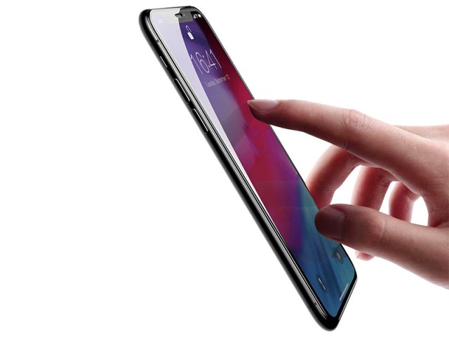 محافظ صفحه نمايش بیسوس مدل Curved Screen Tempered Glass مناسب برای گوشی موبايل آیفون Xs Max