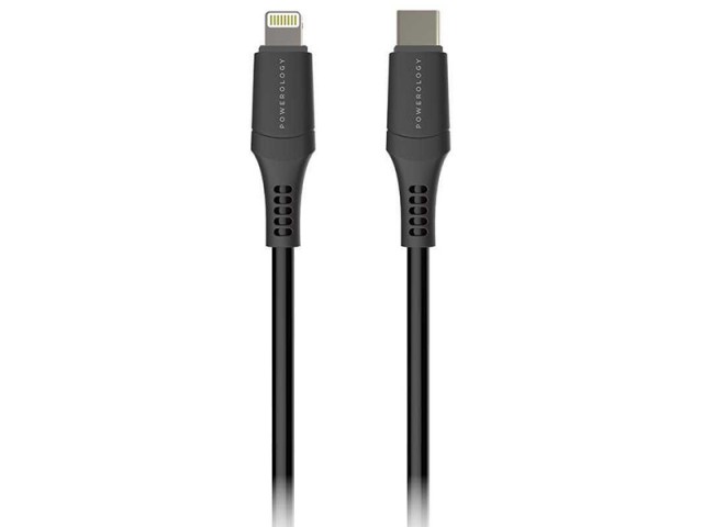 کابل تبدیل Type-C به Lightning پاورولوژی مدل P12CLV2BK PVC Type-C to Lightning Cable