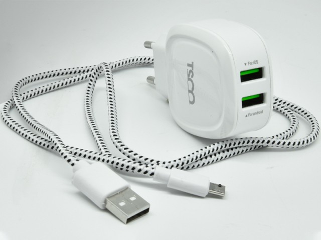 شارژر دیواری تسکو مدل TTC 46 بهمراه کابل MicroUSB