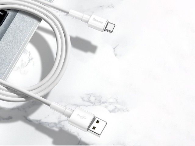 کابل شارژ و انتقال داده تایپ سی بیسوس مدل Mini White