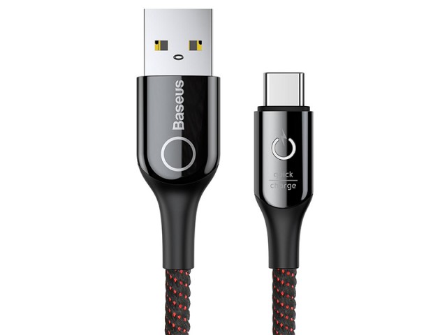 کابل هوشمند تبدیل USB به Type-C بیسوس مدل C-Shaped به طول 1 متر