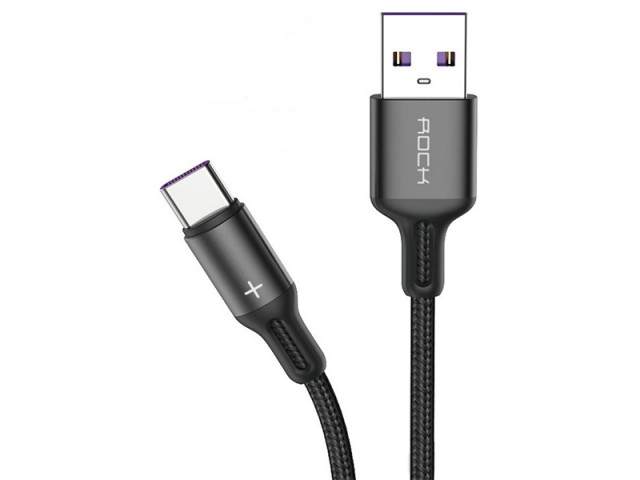 کابل سوپر فست شارژ تایپ سی راک مدل R2 RCB0731 Super Fast Charge