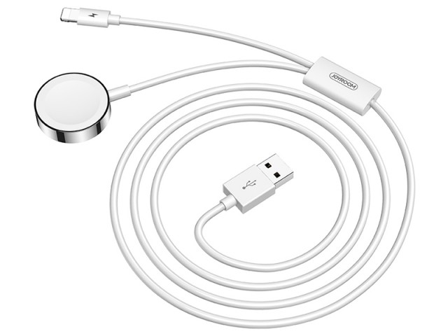 کابل شارژر دو کاره جویروم مدل S-IW002 Ben Series 2in1 مناسب برای گوشی آیفون و اپل واچ