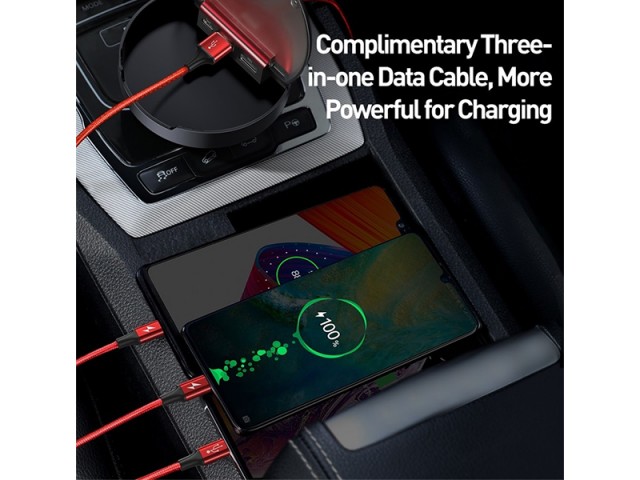 ایستگاه شارژ چند کاره بیسوس مدل Car Sharing Charging Station مناسب برای خودرو بهمراه کابل سه سر