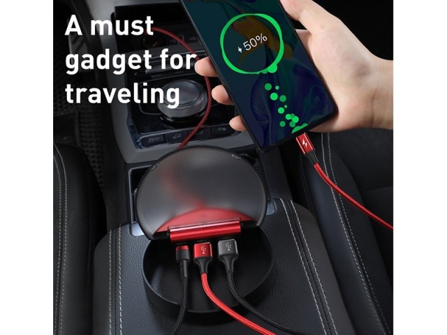 ایستگاه شارژ چند کاره بیسوس مدل Car Sharing Charging Station مناسب برای خودرو بهمراه کابل سه سر