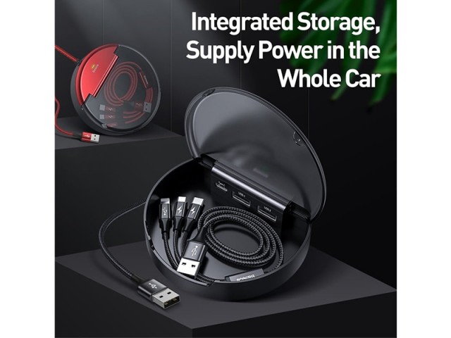 ایستگاه شارژ چند کاره بیسوس مدل Car Sharing Charging Station مناسب برای خودرو بهمراه کابل سه سر