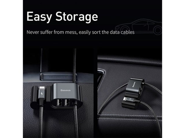 مبدل سه کاره بیسوس مدل Special Data Cable for Backseat مناسب برای سرنشینان عقب خودرو