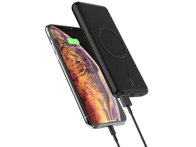 پاور بانک 10000 میلی آمپر وایرلس دو کاره پاورولوژی مدل 2in1 Fast-wireless Power Bank