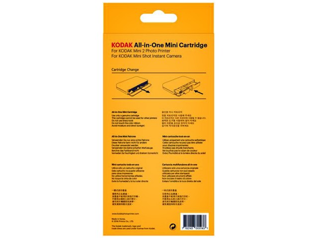 کاغذ چاپ عکس دوربین چاپ فوری و پرینتر کداک مدل All-in-one Mini cartridge بسته 20 عددی