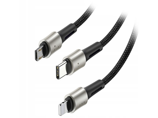 کابل سه سر بیسوس مدل Caring 3in1 Cable