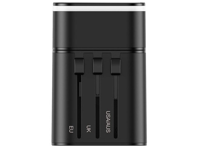 شارژر دیواری و آداپتور جهانی بیسوس مدل  Removable 2in1 universal travel adaptor PPS Quick Charger Edition