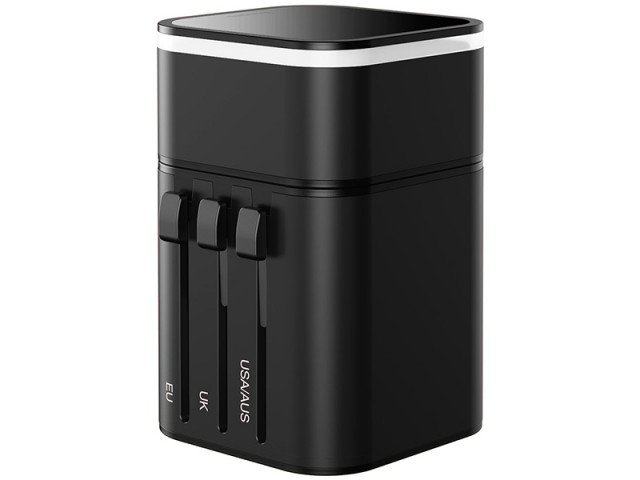 شارژر دیواری و آداپتور جهانی بیسوس مدل  Removable 2in1 universal travel adaptor PPS Quick Charger Edition