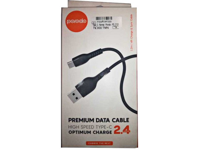 کابل تایپ سی پرودو مدل PD-C12 به طول 1.2 متر