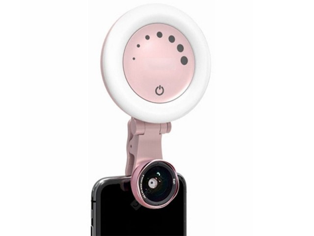 رینگ لایت مدل M-608 به همراه 2 عدد لنز کلیپسی موبایل