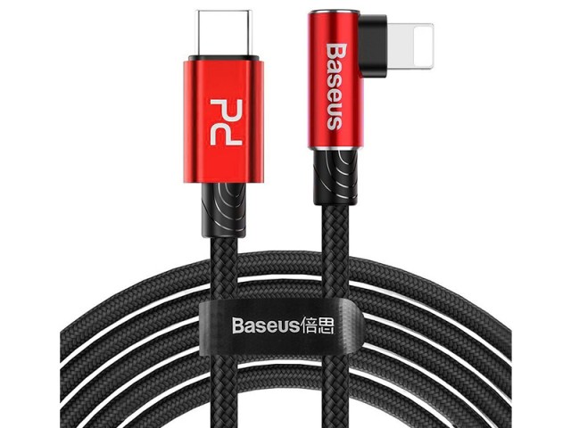 کابل شارژ سریع تایپ سی به لایتنینگ بیسوس مدل MVP Elbow PD Flash Charge Cable