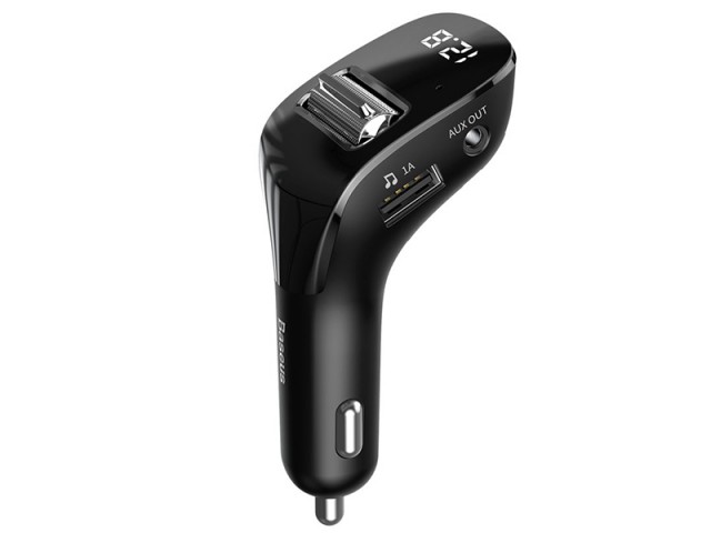 شارژر فندکی و پخش کننده بلوتوث بیسوس مدل Streamer F40 AUX Wireless MP3 Car Charger