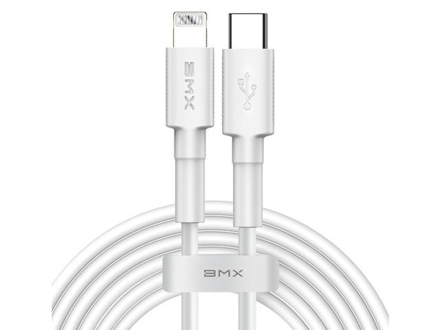 کابل تبدیل Type-C به Lightning بی ام ایکس مدل Mini White دارای تاییدیه MFi شرکت اپل