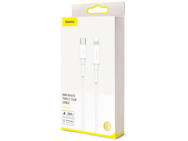 کابل تبدیل Type-C به Lightning بیسوس مدل Mini White
