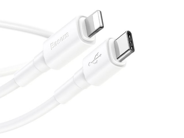 کابل تبدیل Type-C به Lightning بیسوس مدل Mini White