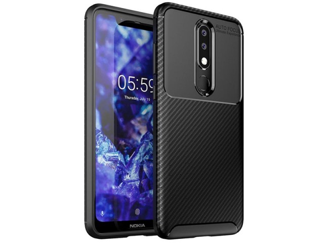 کاور طرح فیبر کربن Becation مناسب برای گوشی موبایل نوکیا 5.1 پلاس
