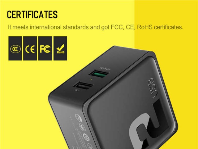شارژر دیواری فست شارژ 30 وات راک مدل RWC0244 Sugar QC3.0 Travel Charger