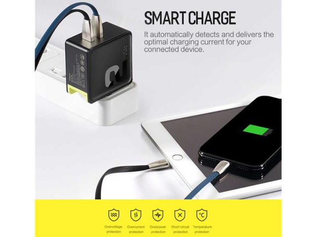 شارژر دیواری فست شارژ 30 وات راک مدل RWC0244 Sugar QC3.0 Travel Charger