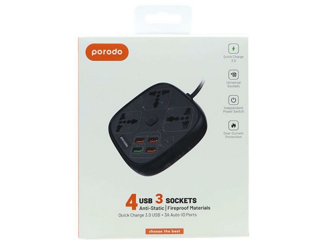 شارژر و سه راهی برق فست شارژ پرودو مدل PD-SC3301