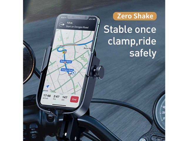 پایه نگهدارنده موبایل موتور و دوچرخه بیسوس مدل Armor Motorcycle Holder