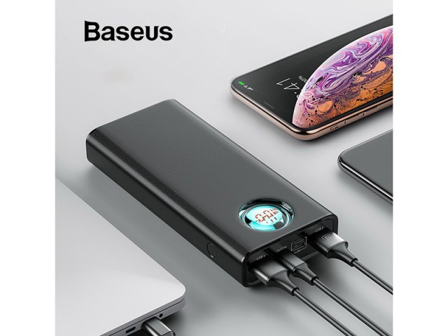 پاور بانک فست شارژ 20000 میلی آمپر بیسوس مدل Mulight Quick Charger