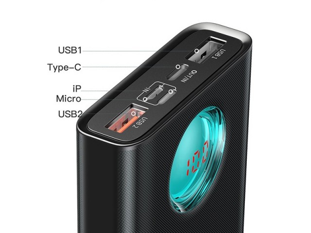 پاور بانک فست شارژ 20000 میلی آمپر بیسوس مدل Mulight Quick Charger