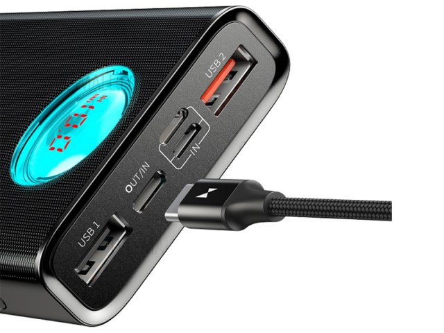 پاور بانک فست شارژ 20000 میلی آمپر بیسوس مدل Mulight Quick Charger