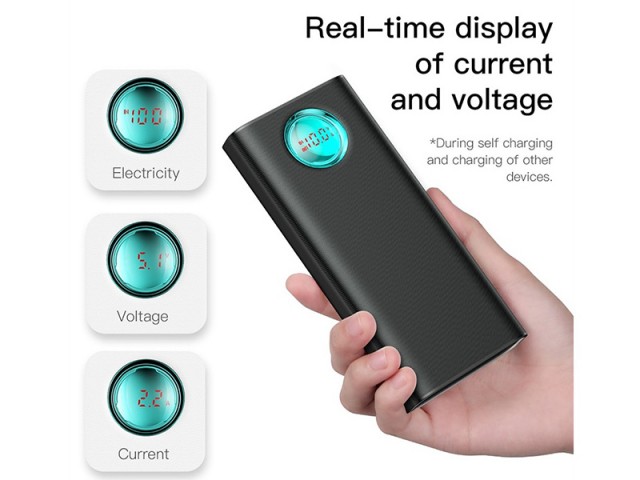 پاور بانک فست شارژ 20000 میلی آمپر بیسوس مدل Mulight Quick Charger