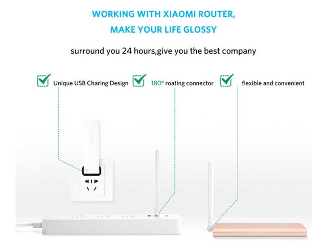 تقویت کننده وای فای شیائومی مدل Mi Wi-Fi Amplifier 2 R02