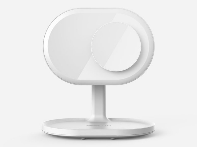 آينه ميكاپ با شارژر بی‌سیم و اسپیکر بلوتوثی مومکس مدل QL13 Q.LED Mirror